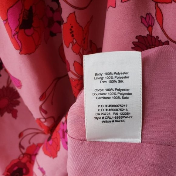 WILFRED Hosta cold shoulder floral dress in pink and red sz XS - Picture 9 of 10